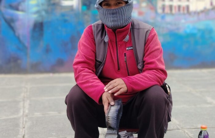 Volontariato in Bolivia lustrascarpe