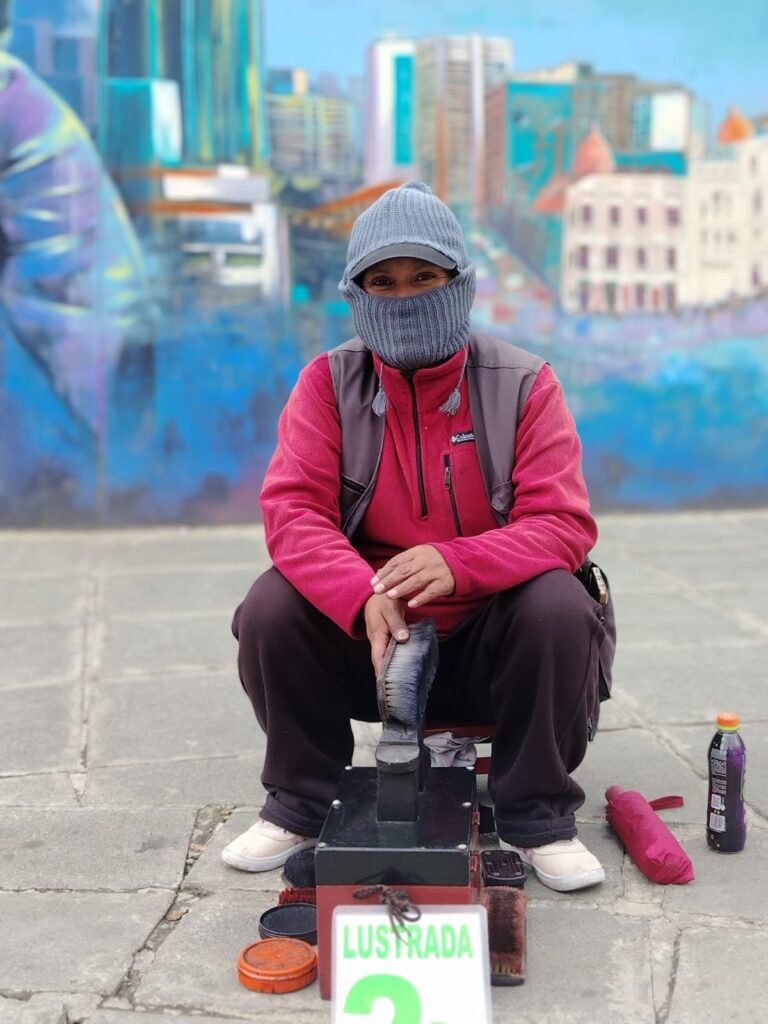 Volontariato in Bolivia lustrascarpe