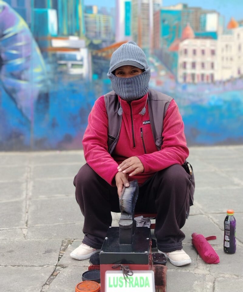 Volontariato in Bolivia lustrascarpe